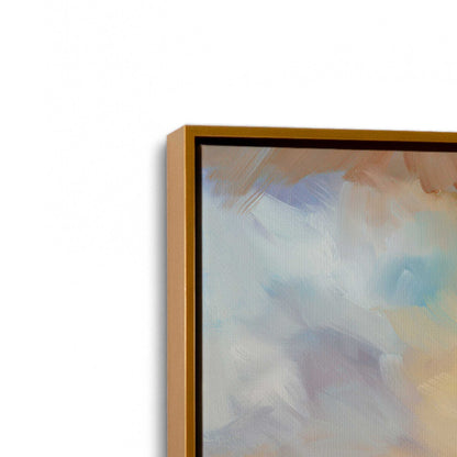 [Color:Polished Gold], Picture of art in a Polished Gold frame at an angle