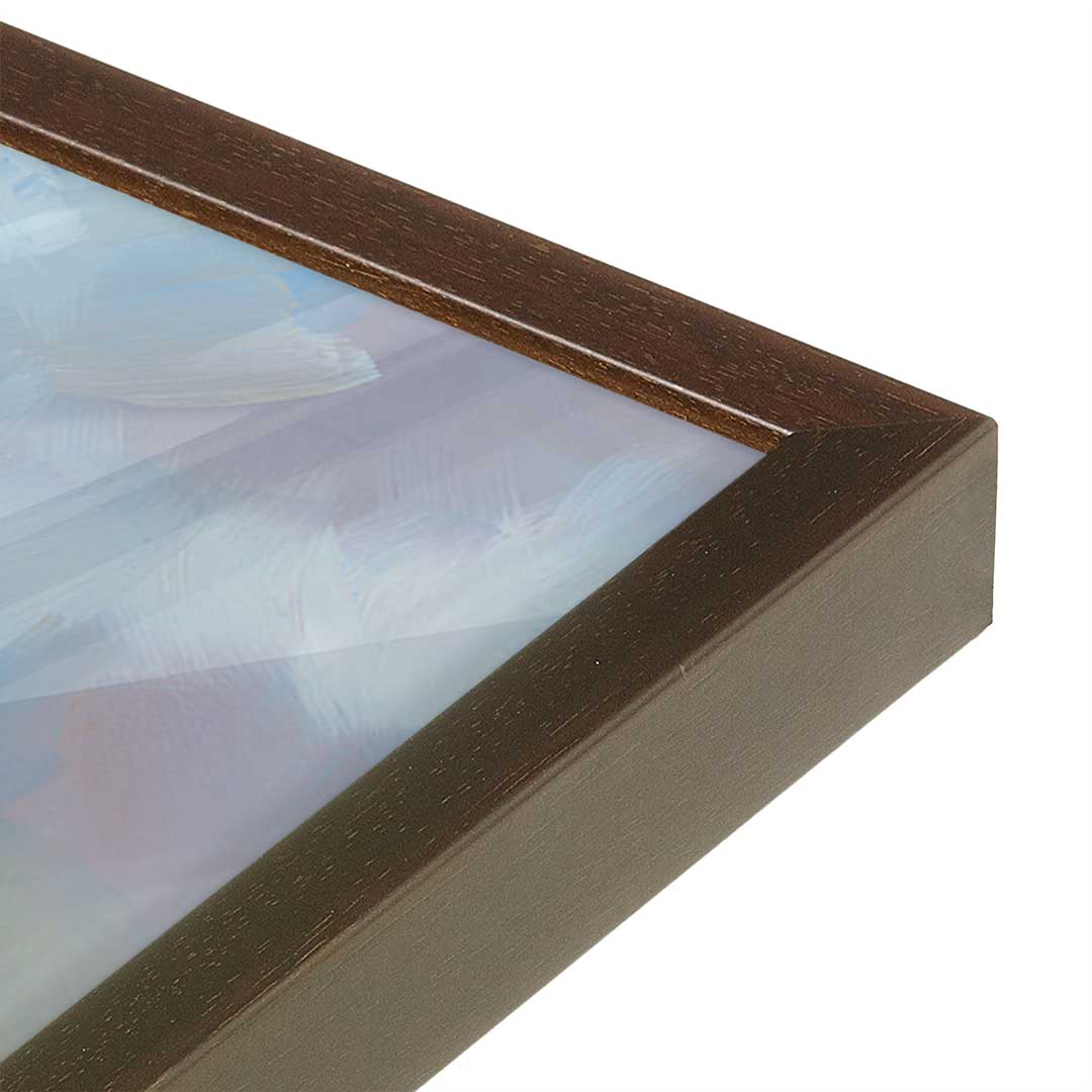 [Color:Espresso], Picture of art in a Espresso frame at an angle