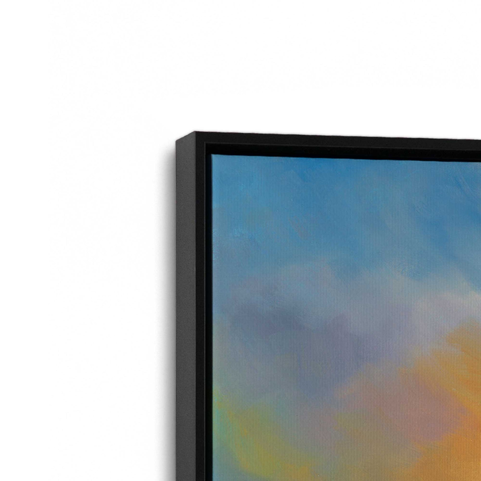 [Color:Satin Black], Picture of art in a Satin Black frame at an angle