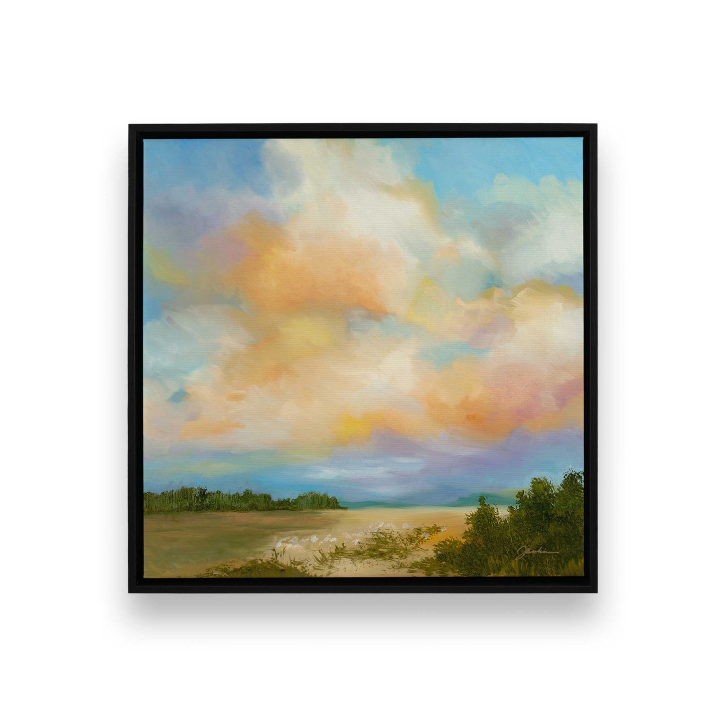[Color:Satin Black], Picture of art in a Satin Black frame