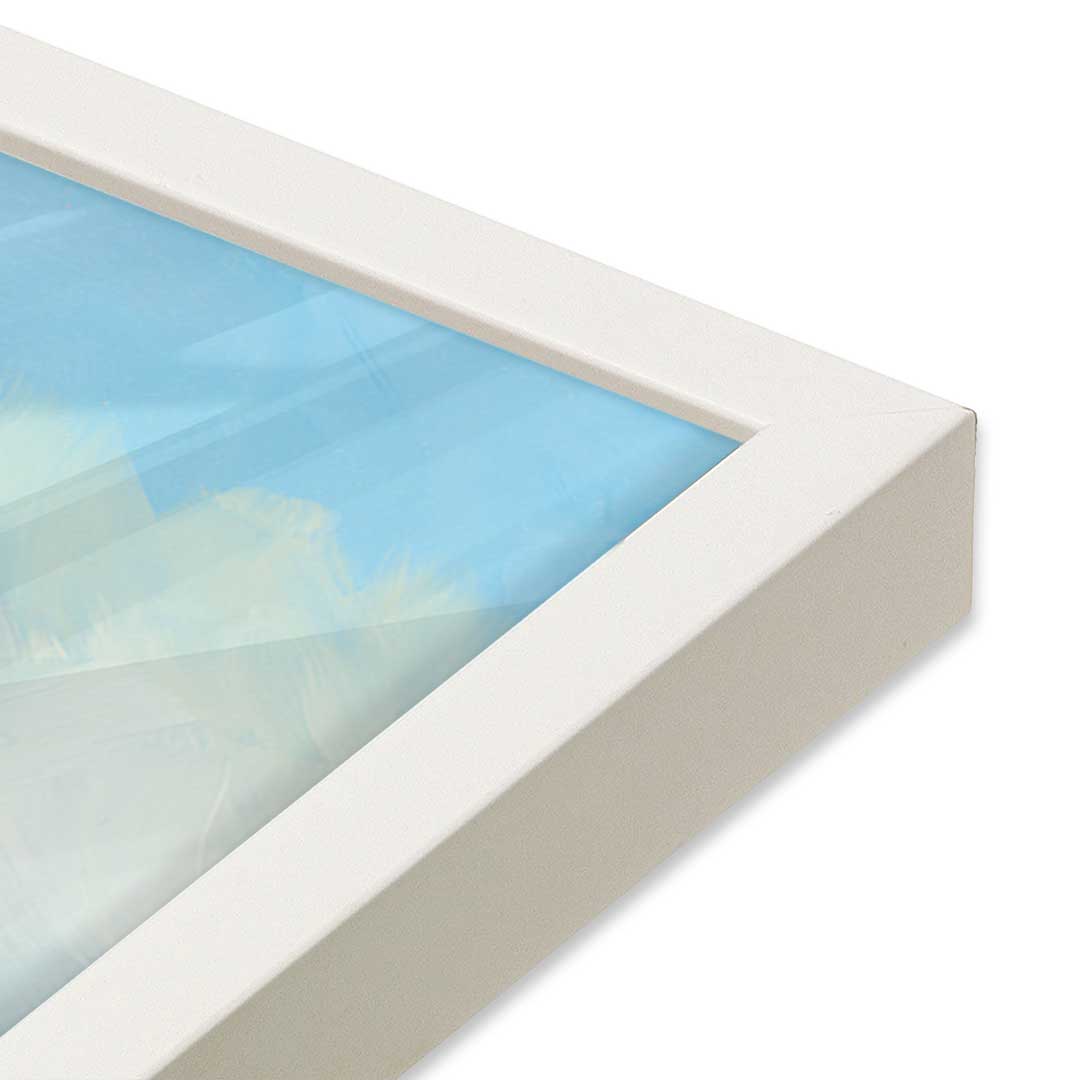 [Color:Opaque White], Picture of art in a Opaque White frame at an angle