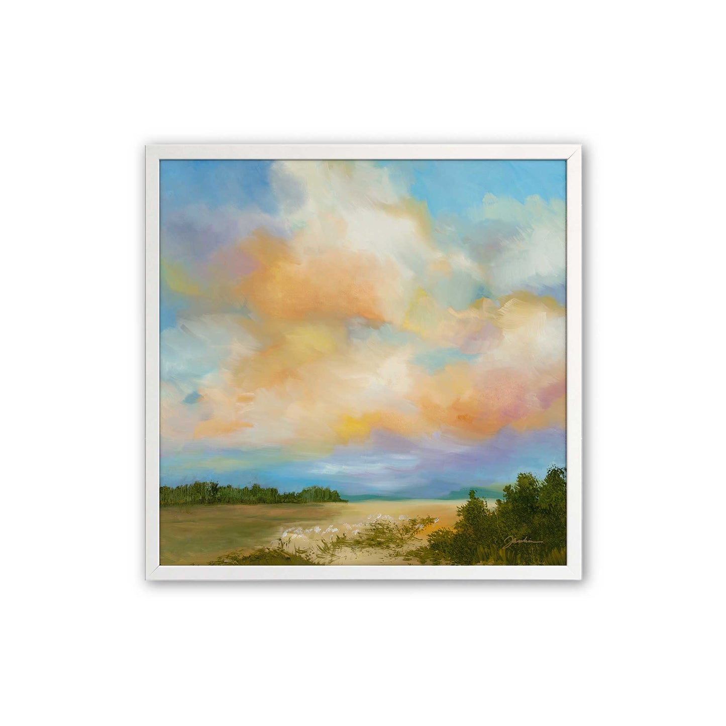 [Color:Opaque White], Picture of art in an Opaque White frame