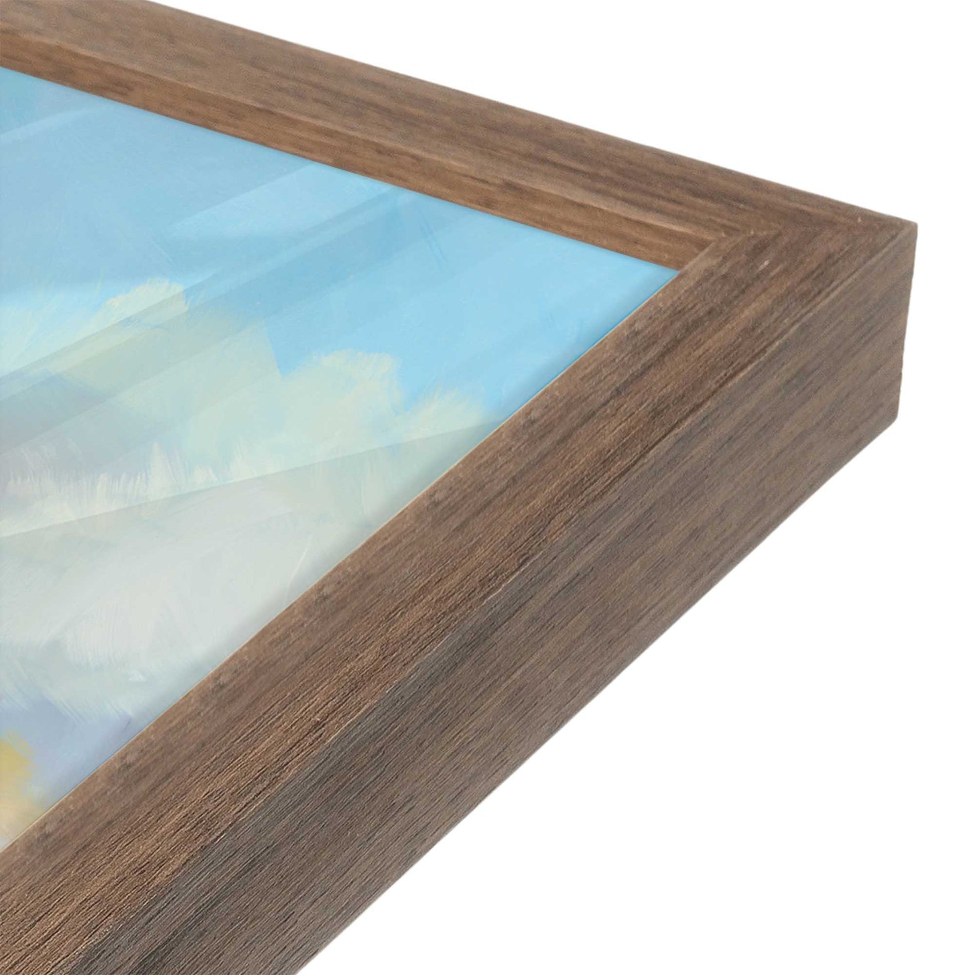 [Color:Walnut], Picture of art in a Walnut frame at an angle