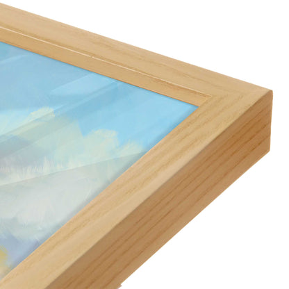 [Color:American Maple], Picture of art in a American Maple frame at an angle