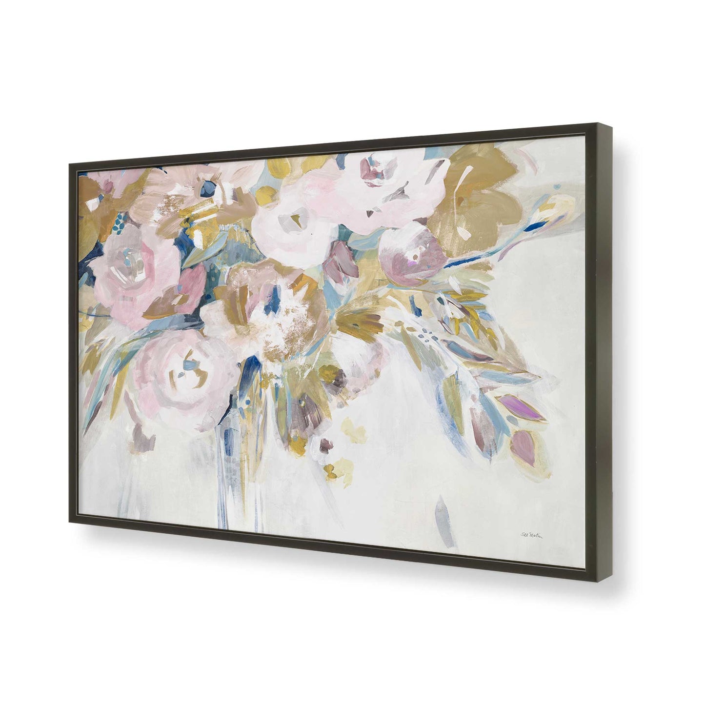 [Color:Satin Black], Picture of art in a Satin Black frame of the corner