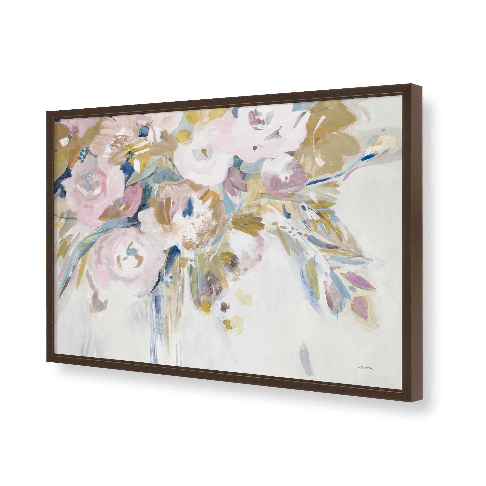 [Color:Brown], Picture of art in a Brown frame of the corner