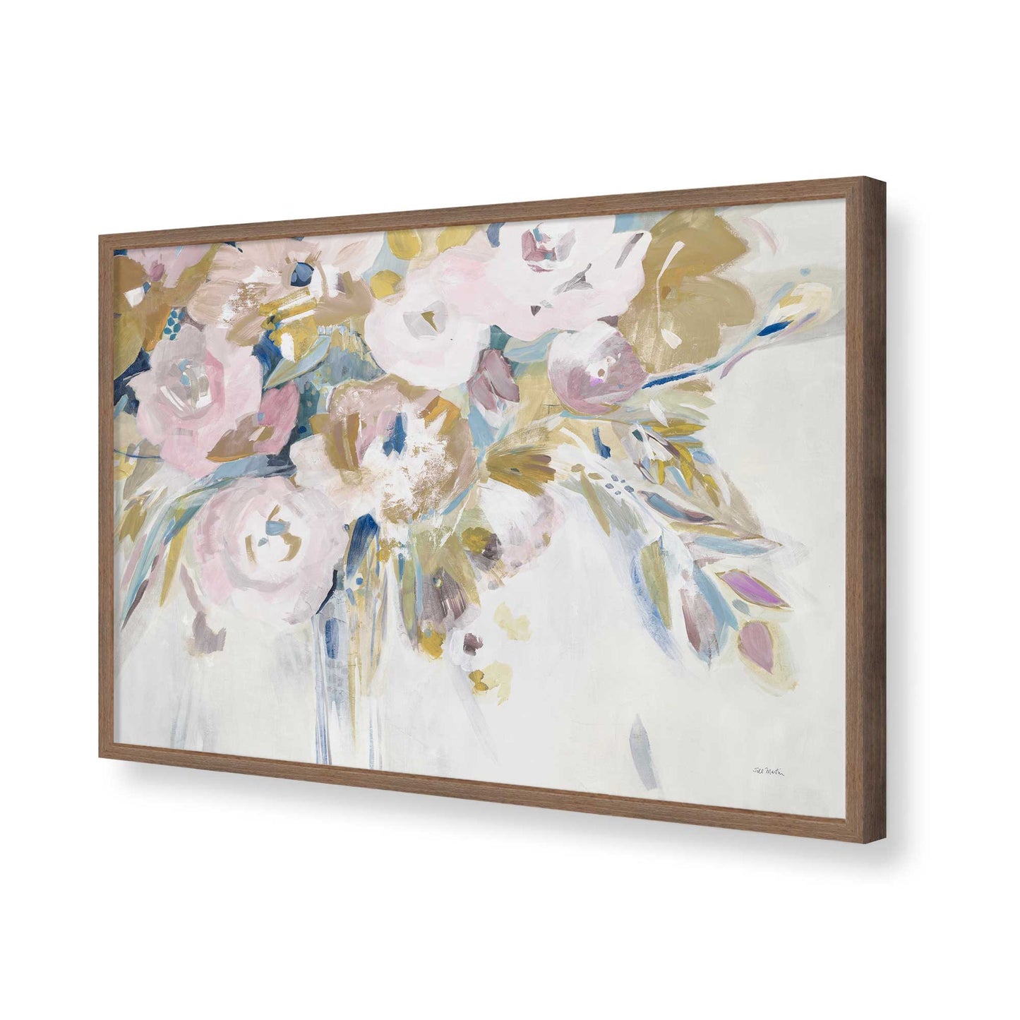 [Color:Walnut], Picture of art in a Walnut frame of the corner