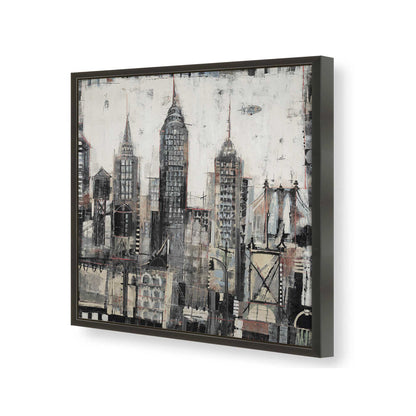 [Color:Satin Black], Picture of art in a Satin Black frame of the corner