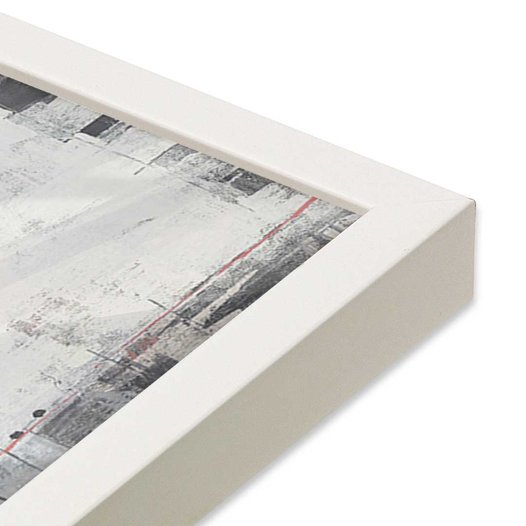 [Color:Opaque White], Picture of art in a Opaque White frame at an angle