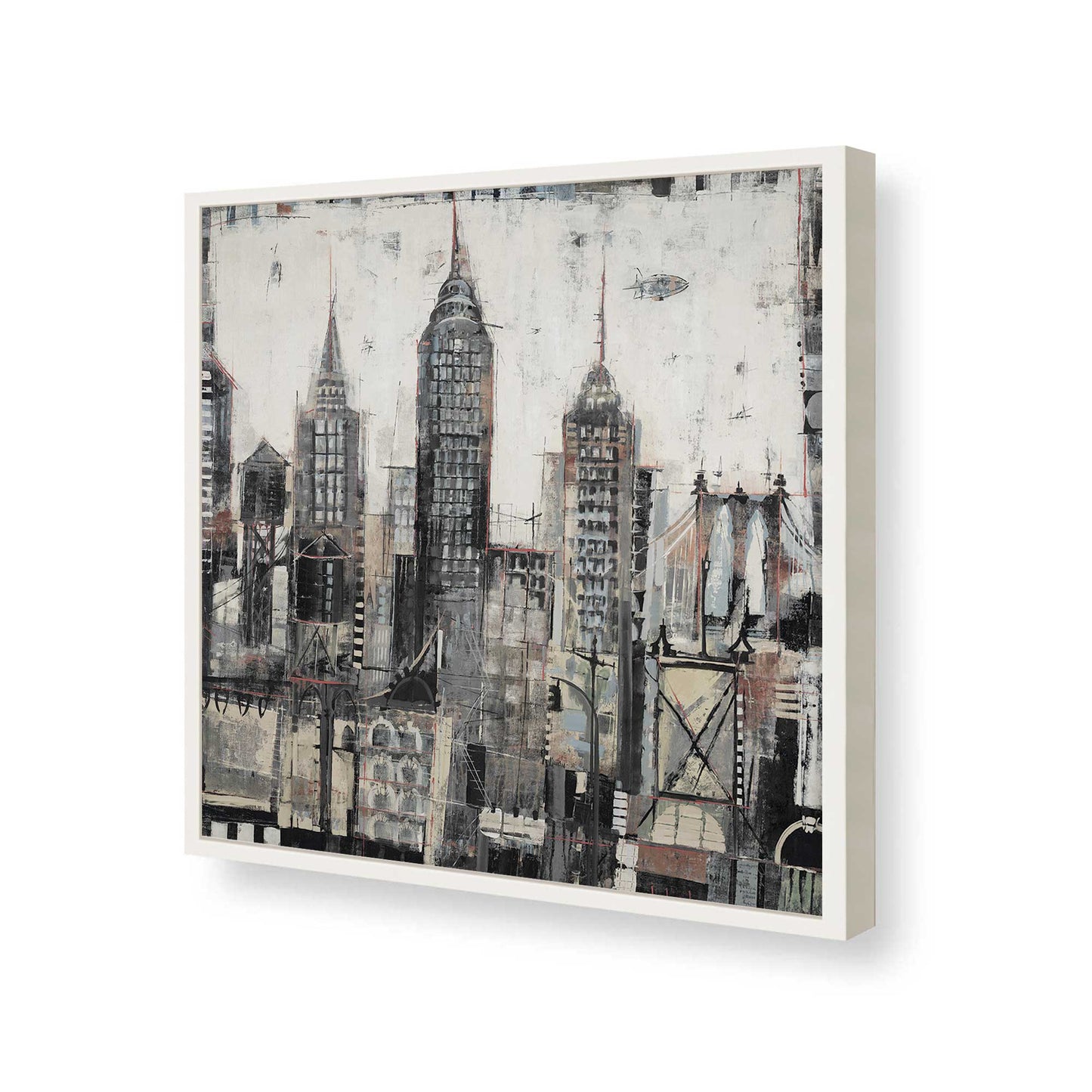 [Color:Opaque White], Picture of art in a Opaque White frame of the corner