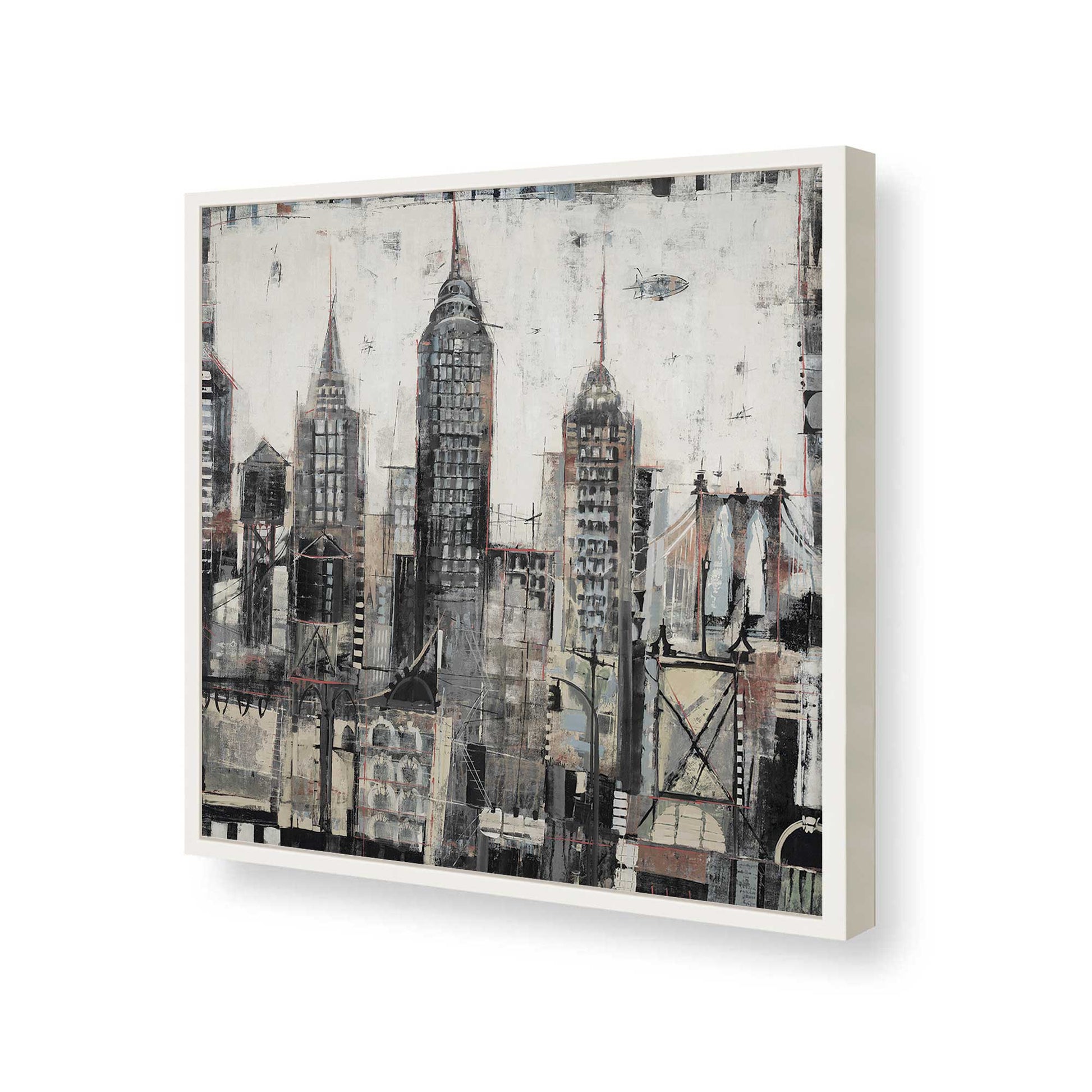 [Color:Opaque White], Picture of art in a Opaque White frame of the corner