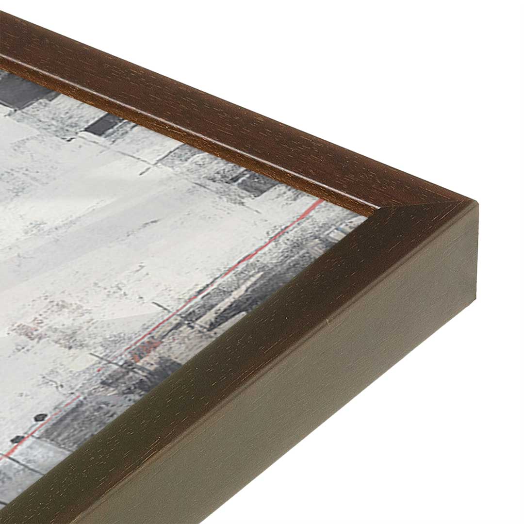[Color:Espresso], Picture of art in a Espresso frame at an angle