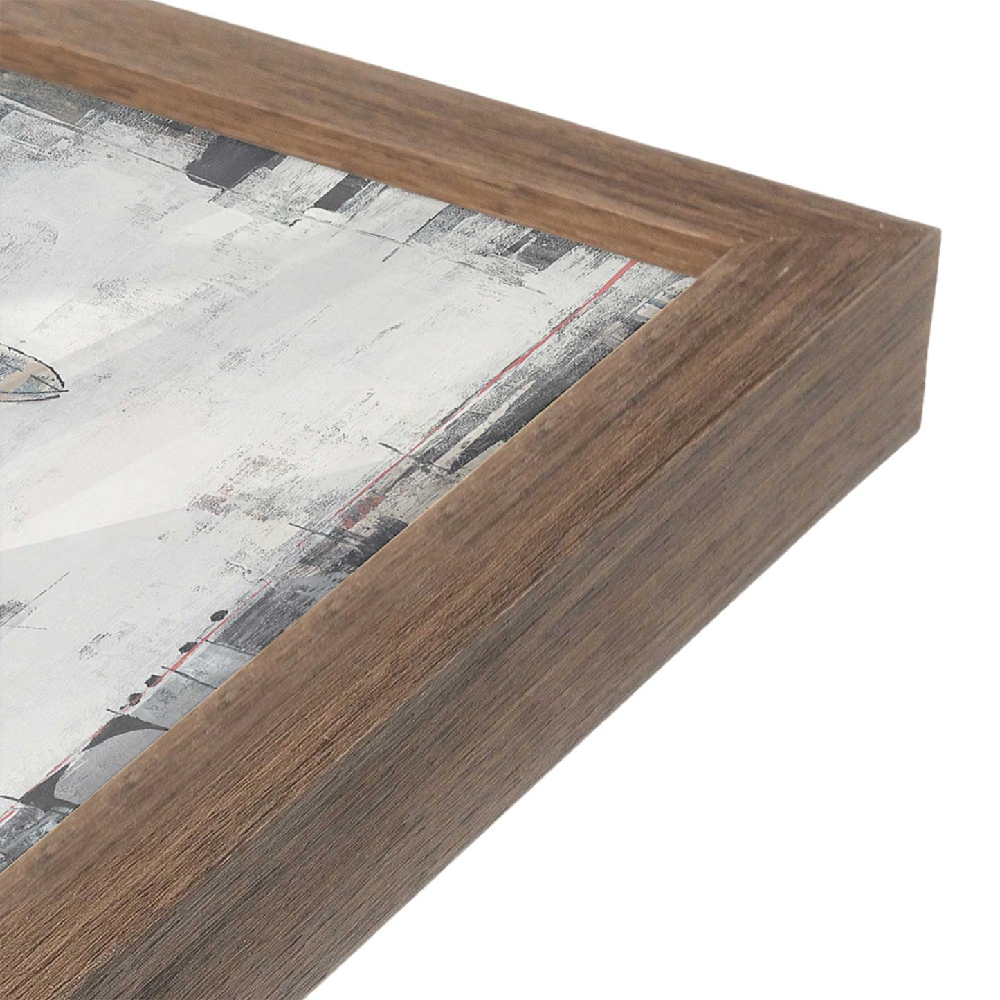[Color:Walnut], Picture of art in a Walnut frame at an angle