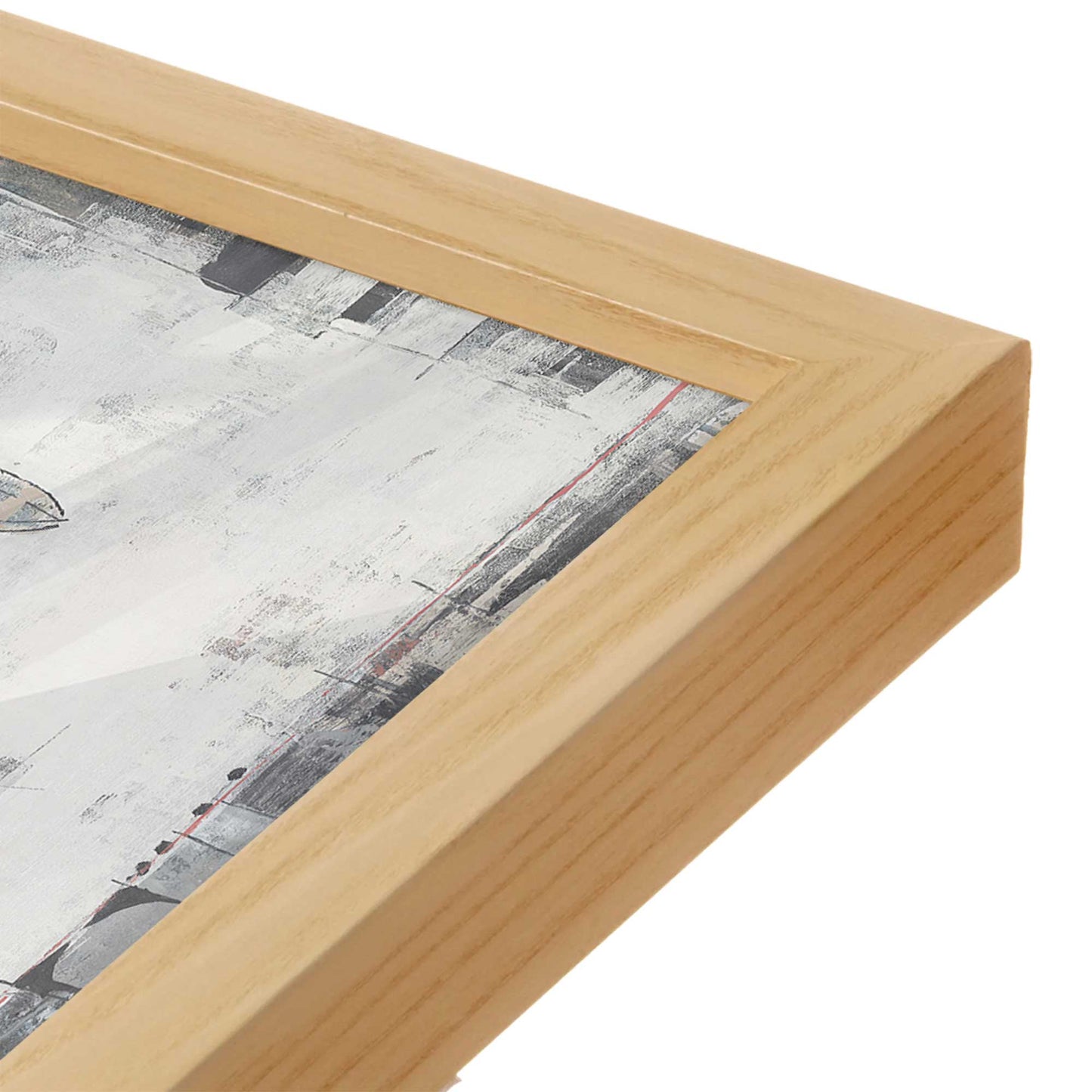[Color:American Maple], Picture of art in a American Maple frame at an angle