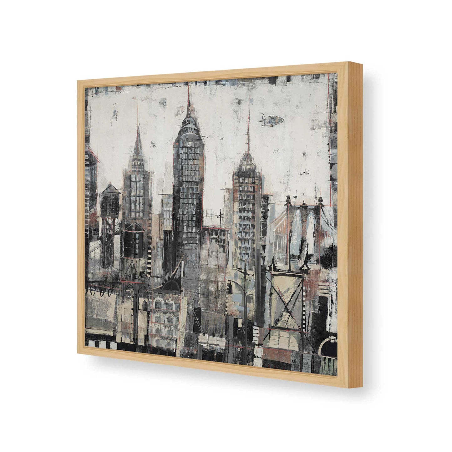 [Color:American Maple], Picture of art in a American Maple frame of the corner