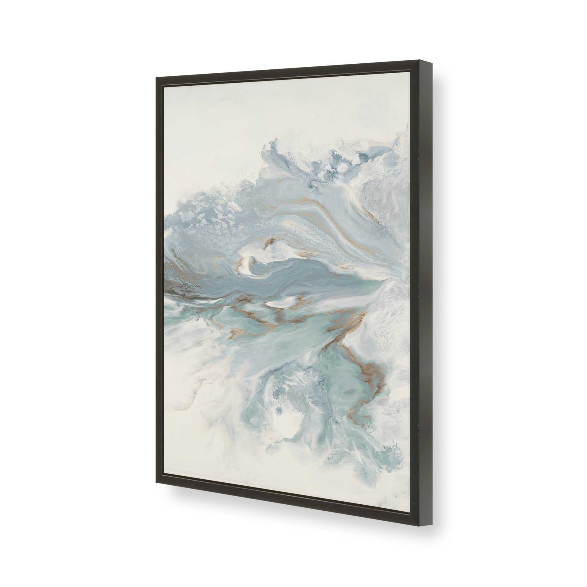 [Color:Satin Black], Picture of art in a Satin Black frame of the corner