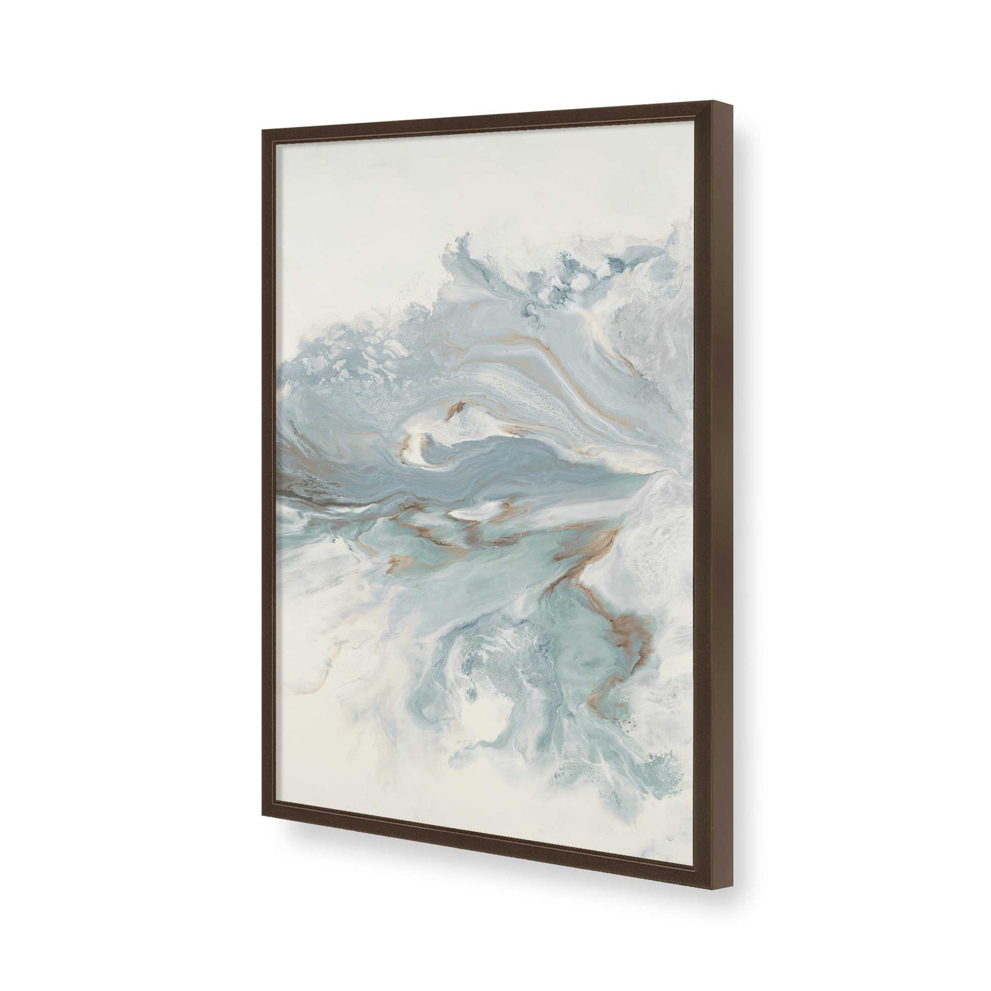 [Color:Brown], Picture of art in a Brown frame of the corner