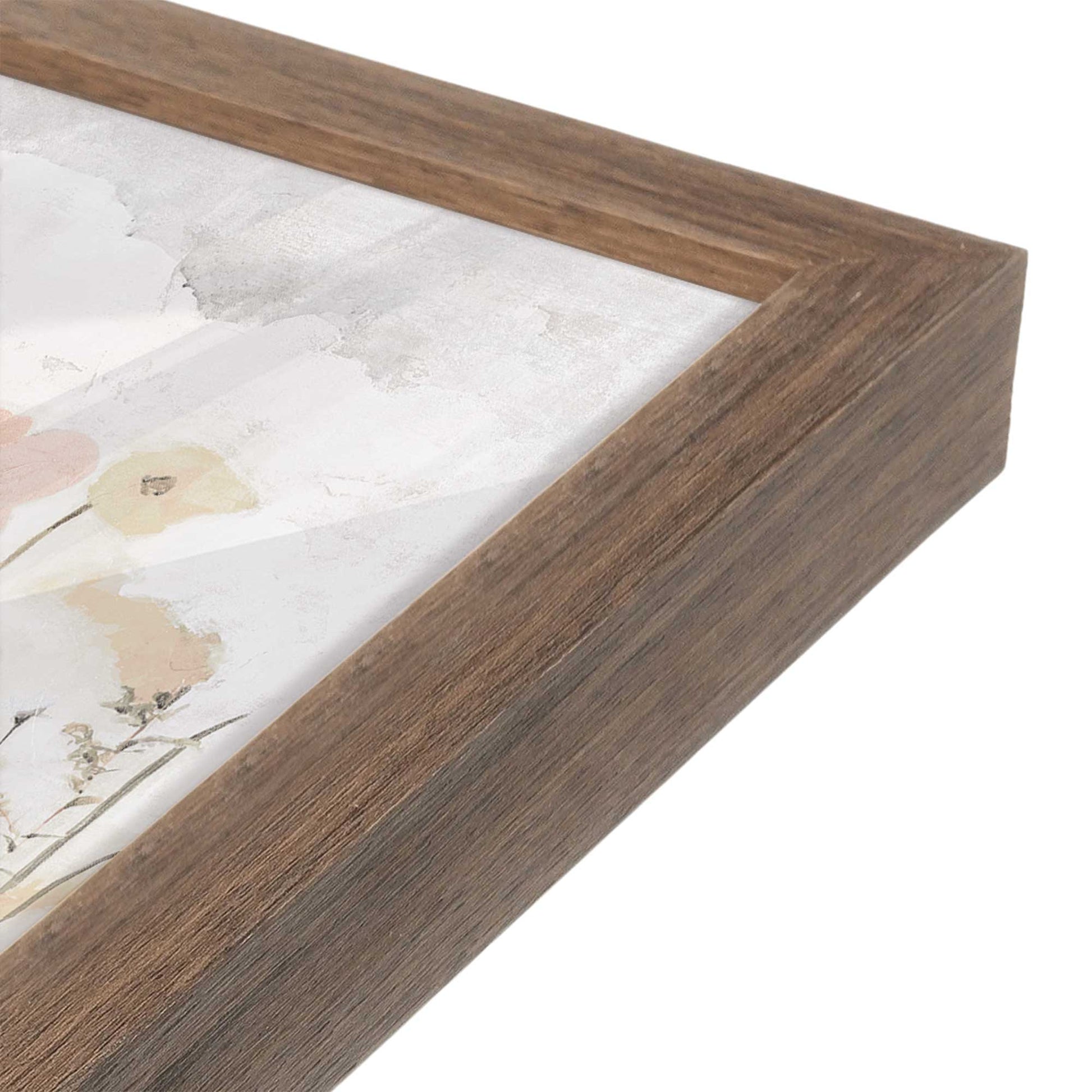 [Color:Walnut], Picture of art in a Walnut frame at an angle