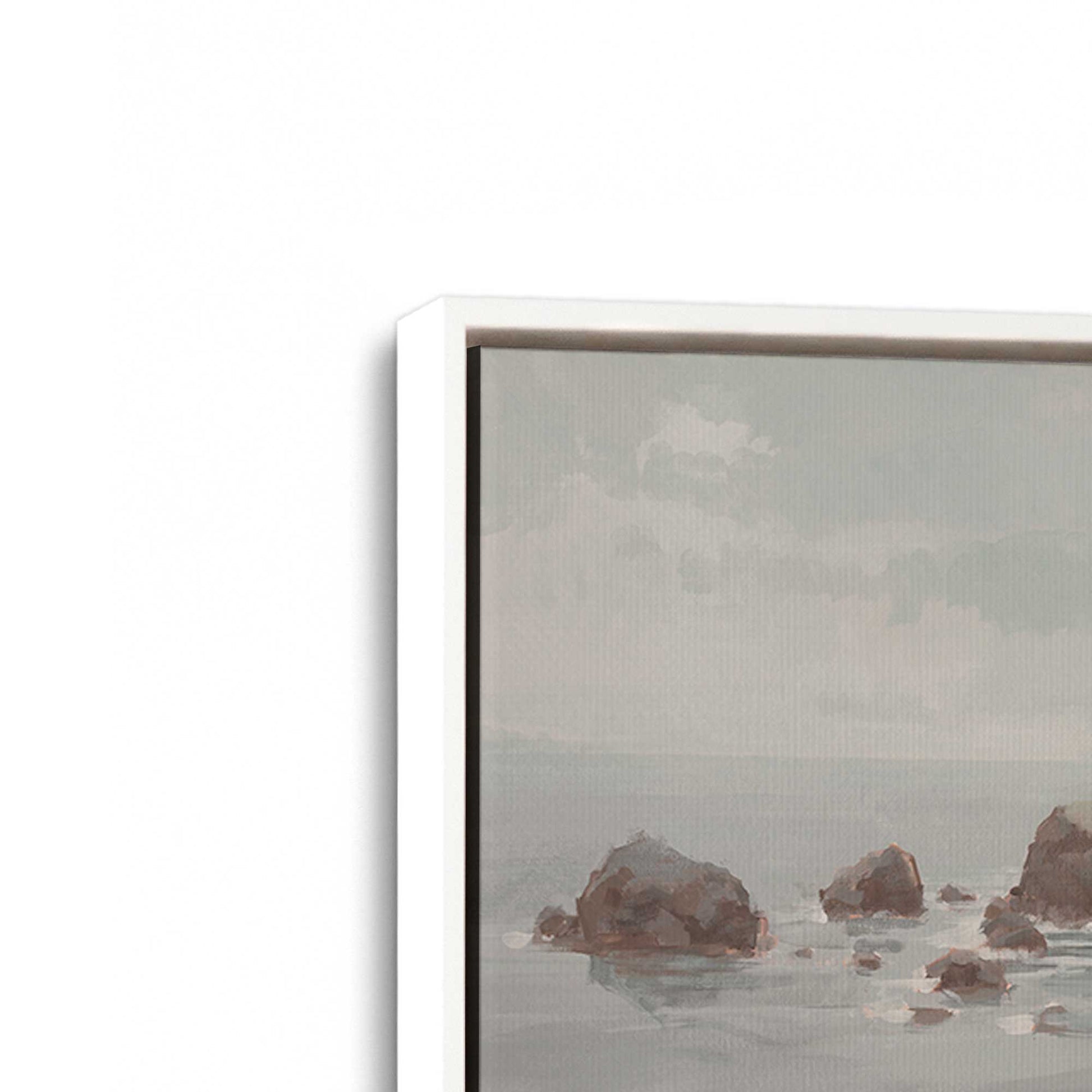[Color:Opaque White], Picture of art in a White frame at an angle