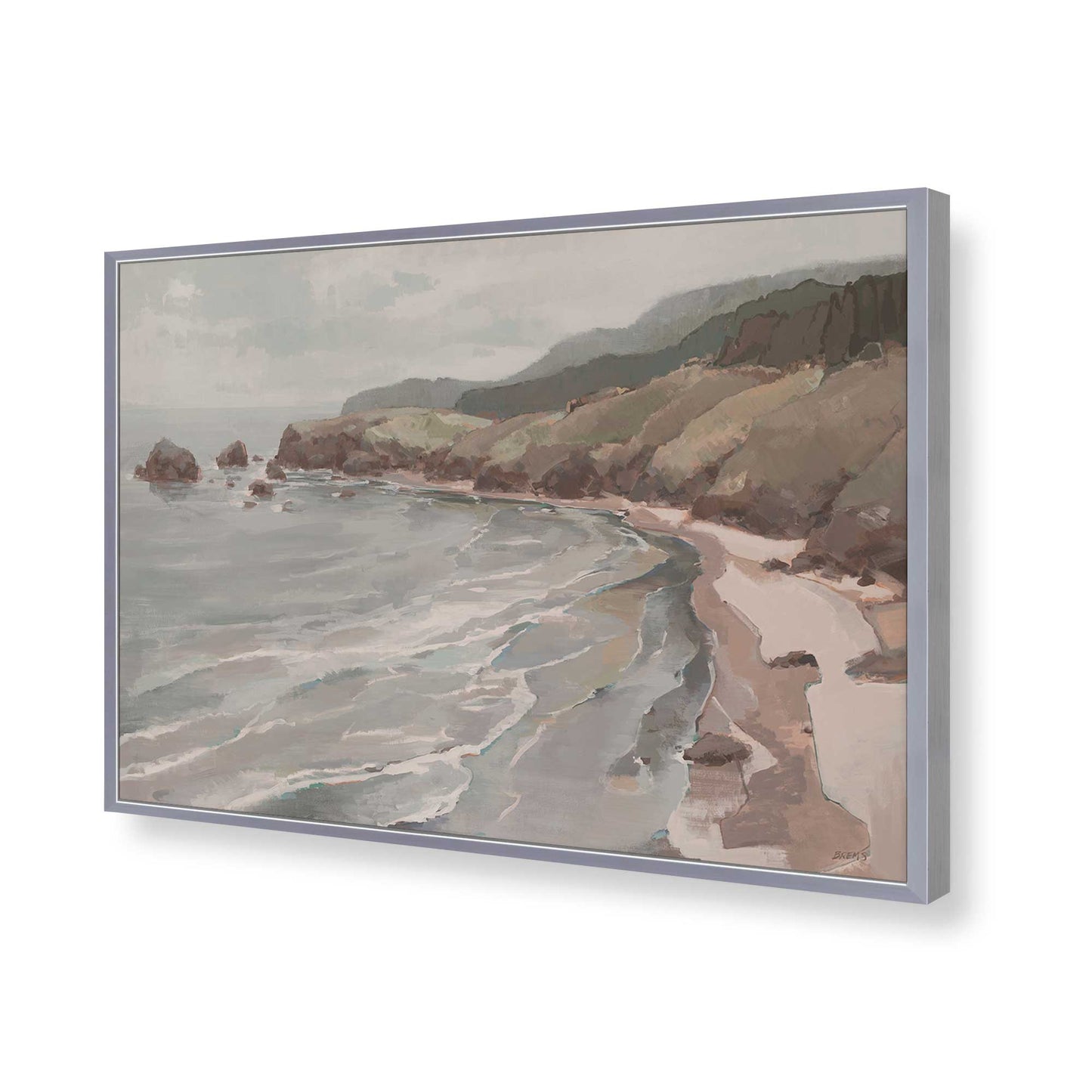 [Color:Polished Chrome], Picture of art in a Polished Chrome frame of the corner