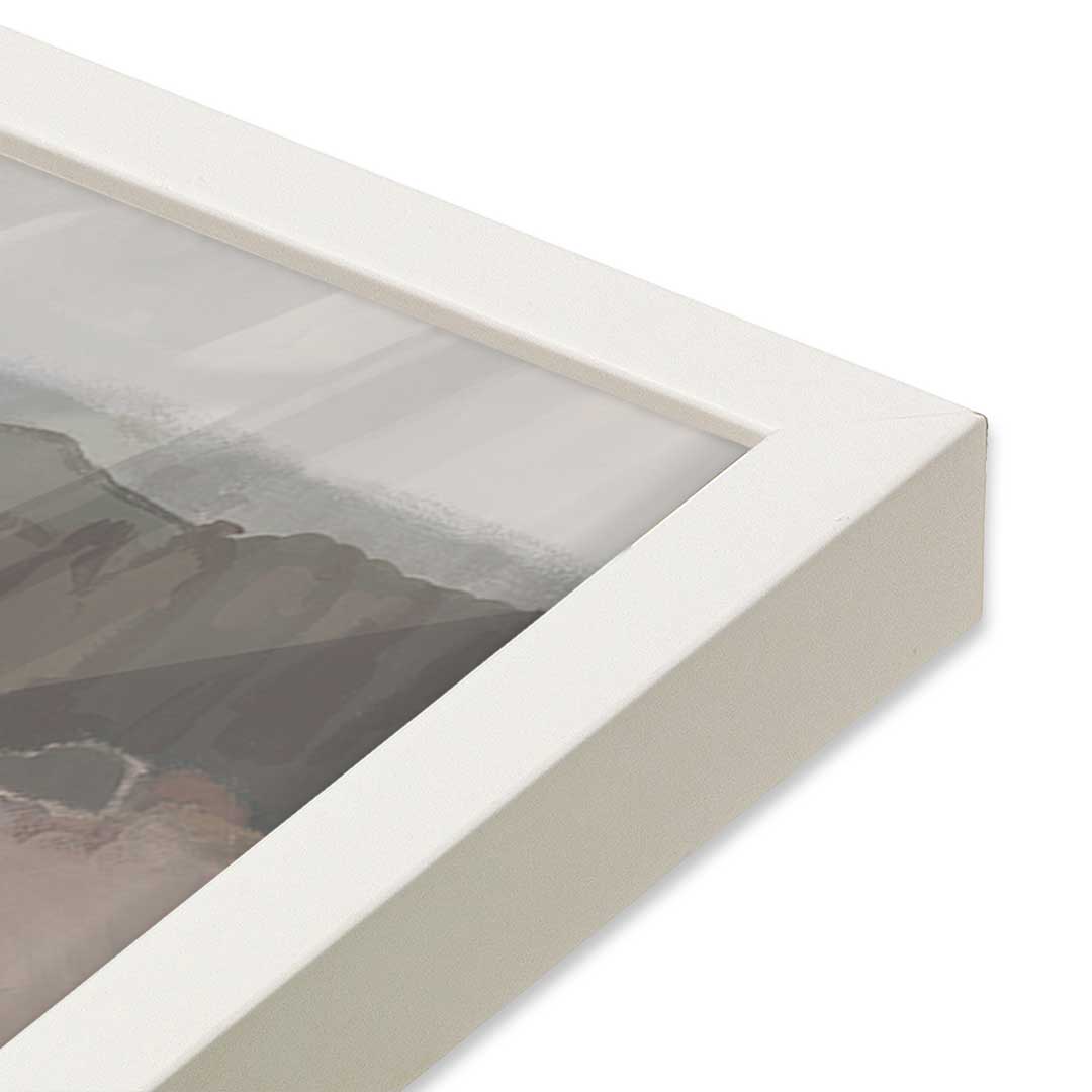 [Color:Opaque White], Picture of art in a Opaque White frame at an angle