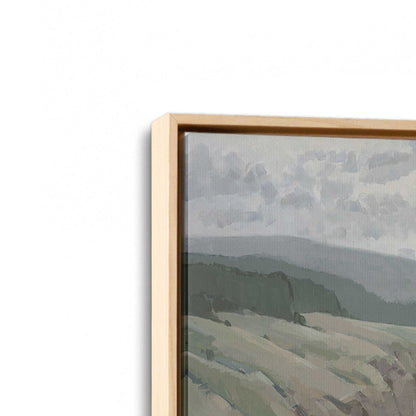 [Color:American Maple], Picture of art in a American Maple frame at an angle