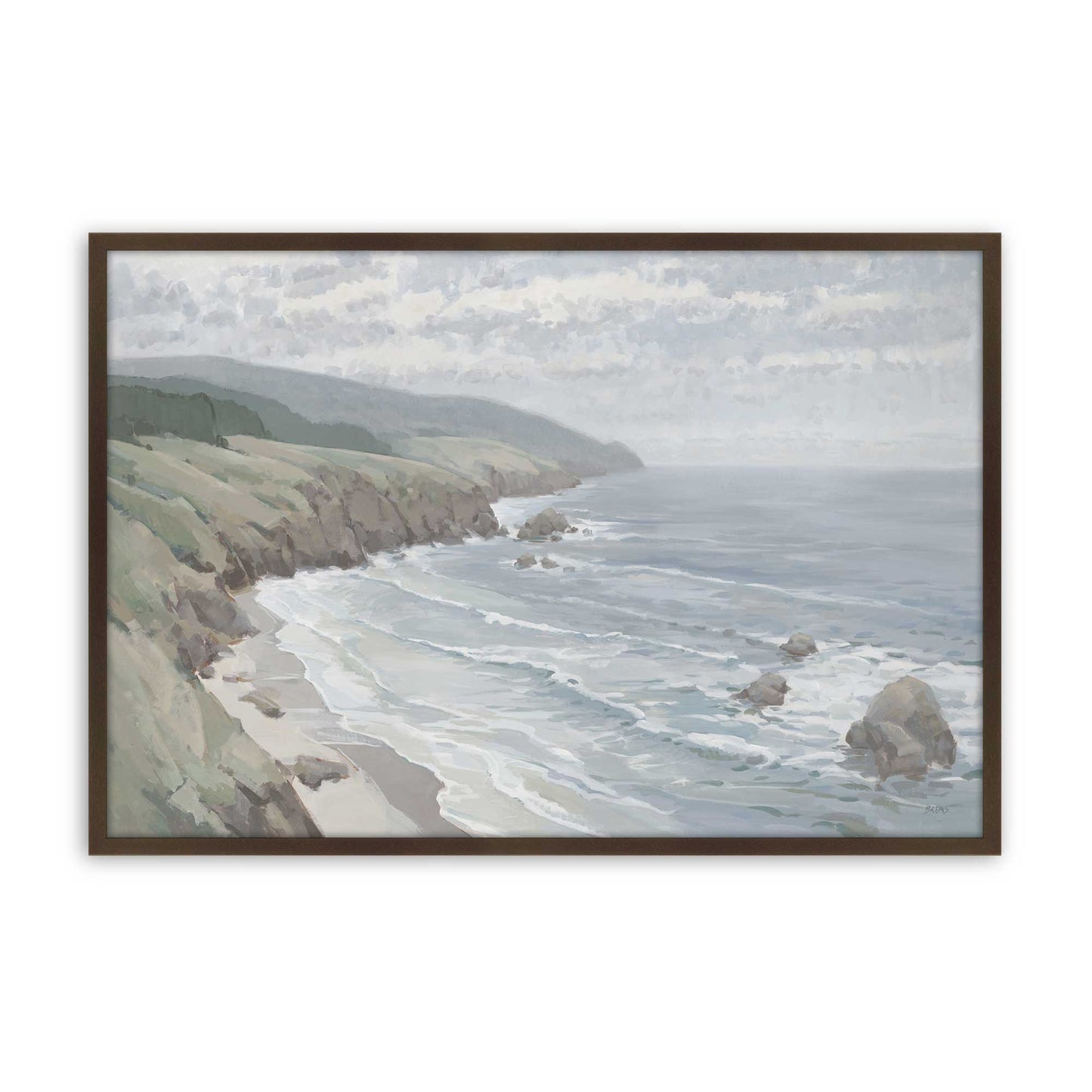 [Color:Brown], Picture of art in a Brown frame