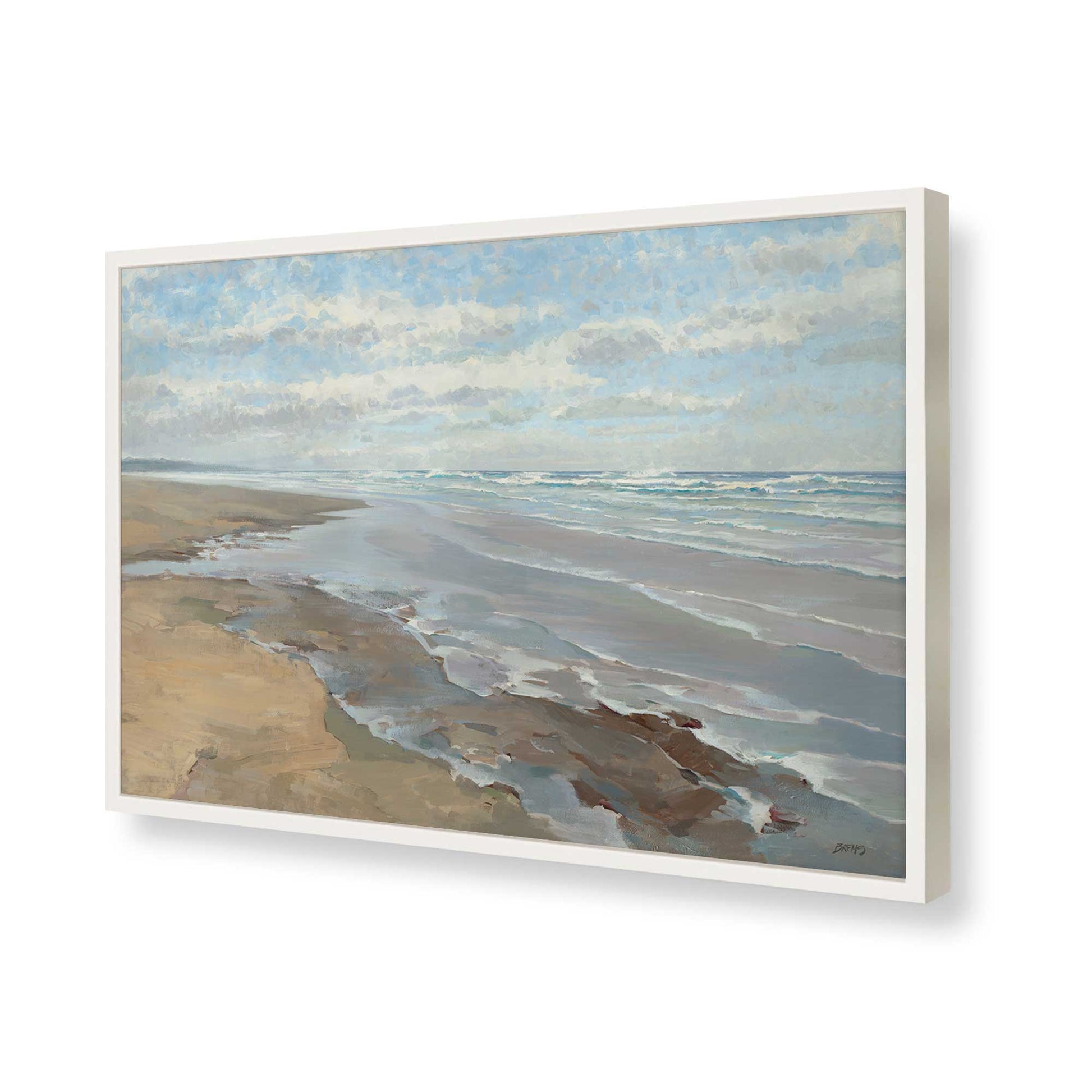 [Color:Opaque White], Picture of art in a Opaque White frame of the corner