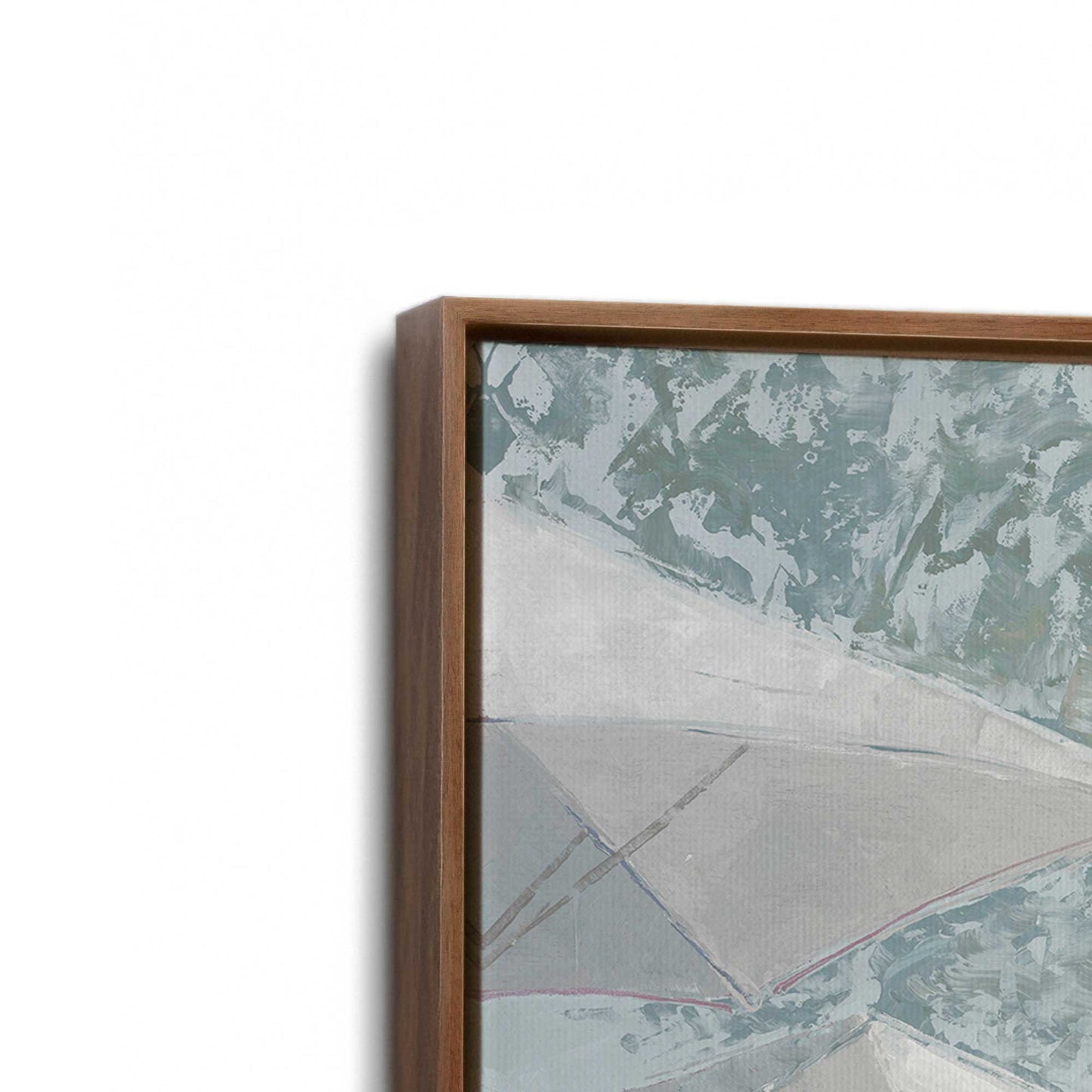 [Color:Walnut], Picture of art in a Walnut frame at an angle