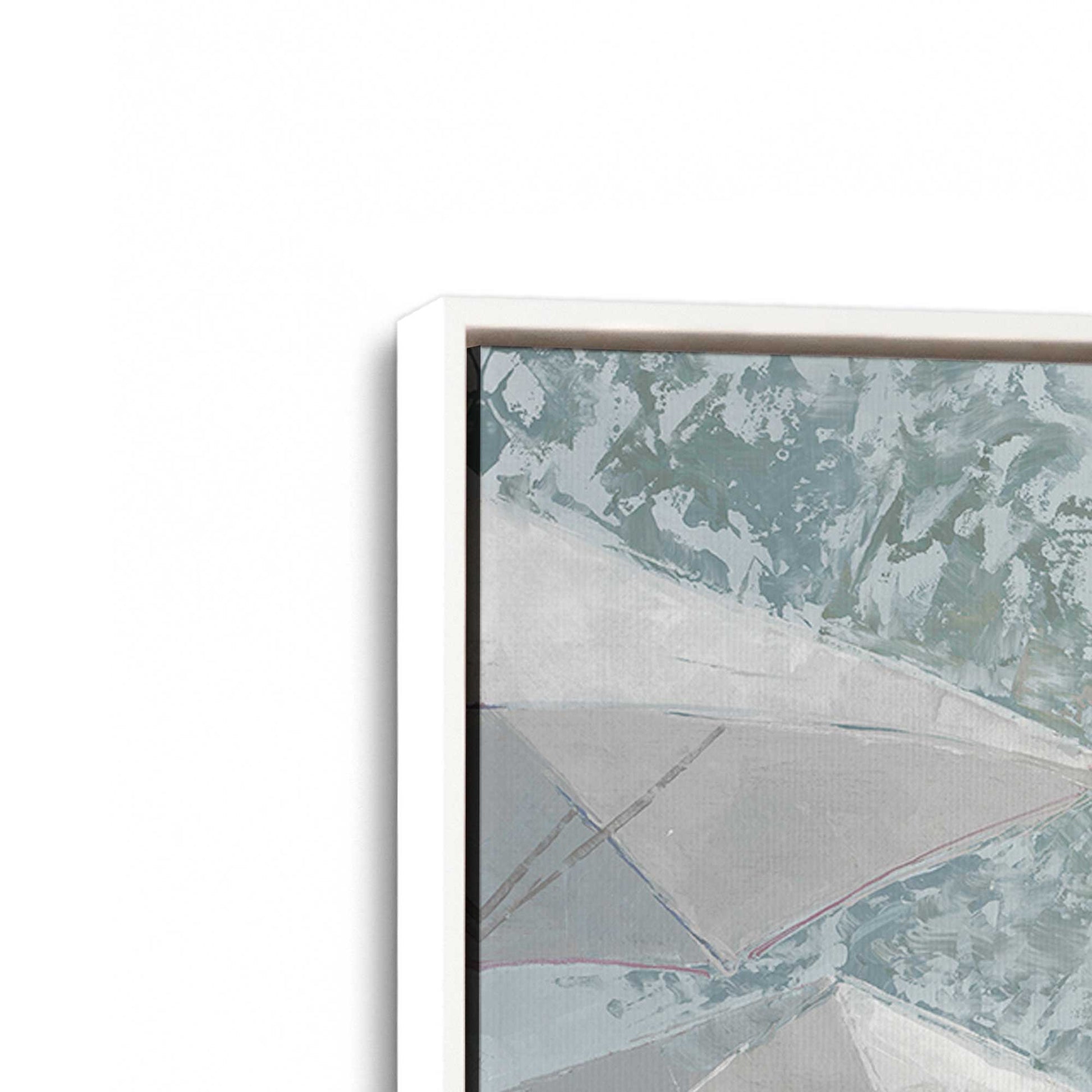 [Color:Opaque White], Picture of art in a White frame at an angle