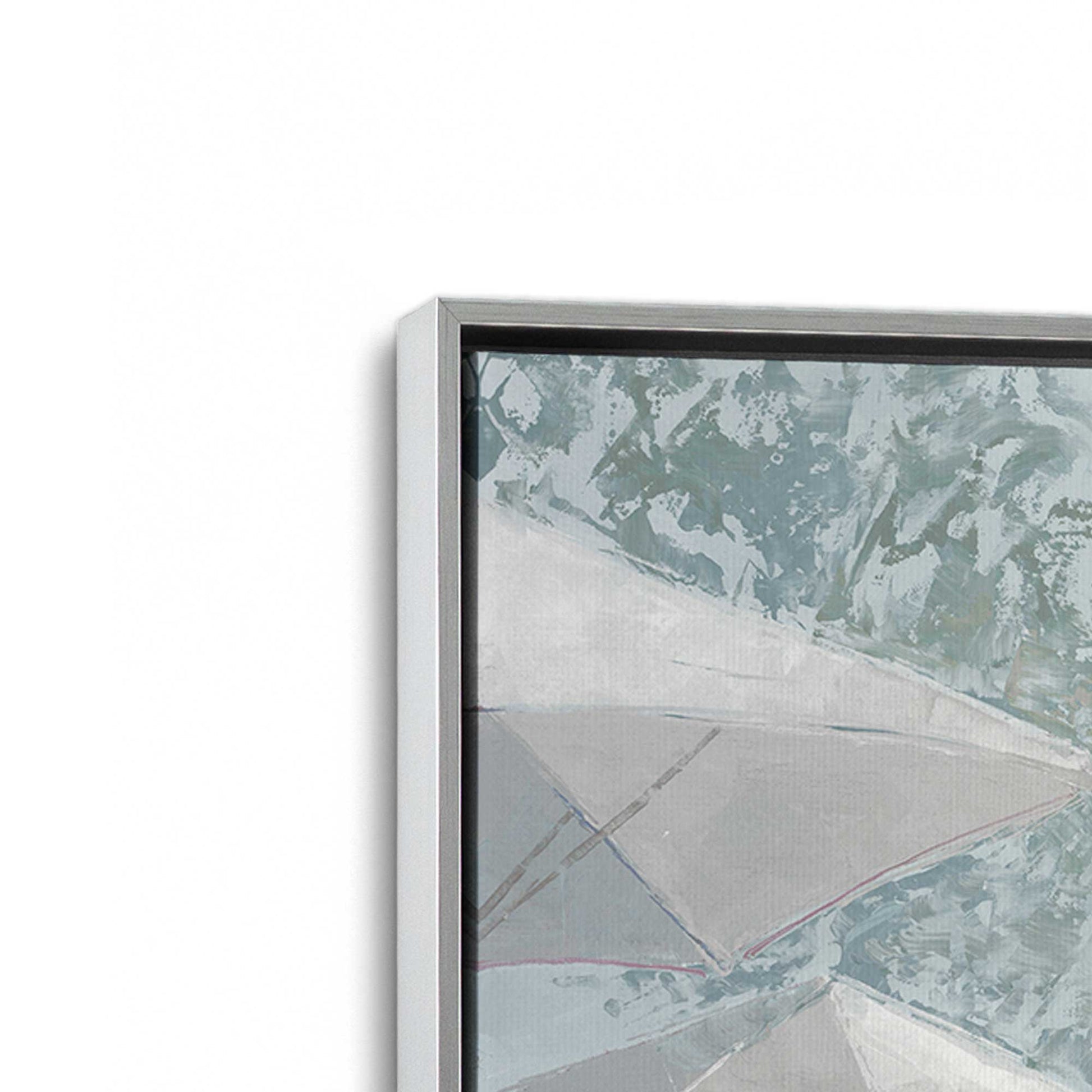 [Color:Polished Chrome], Picture of art in a Polished Chrome frame at an angle