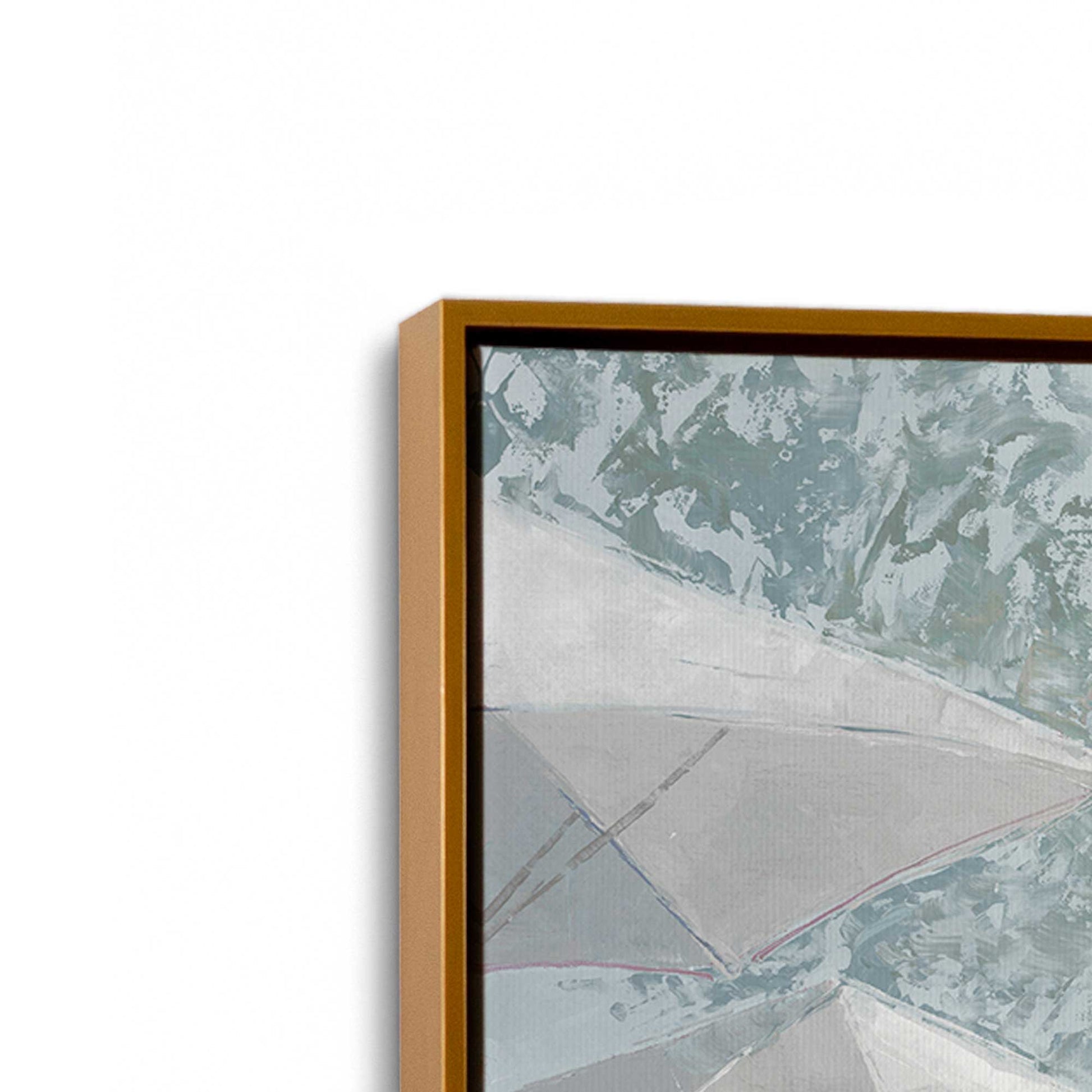 [Color:Polished Gold], Picture of art in a Polished Gold frame at an angle
