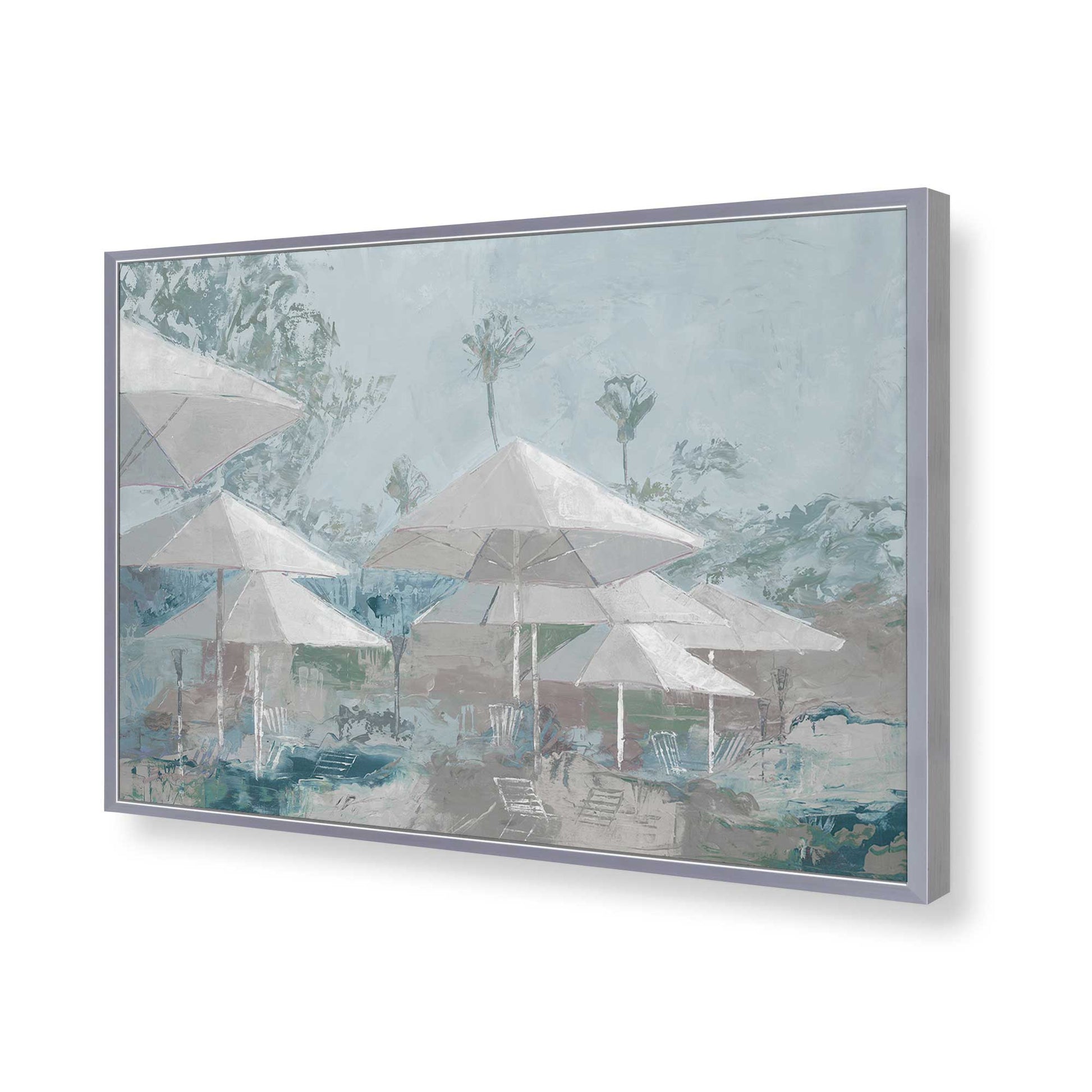 [Color:Polished Chrome], Picture of art in a Polished Chrome frame of the corner