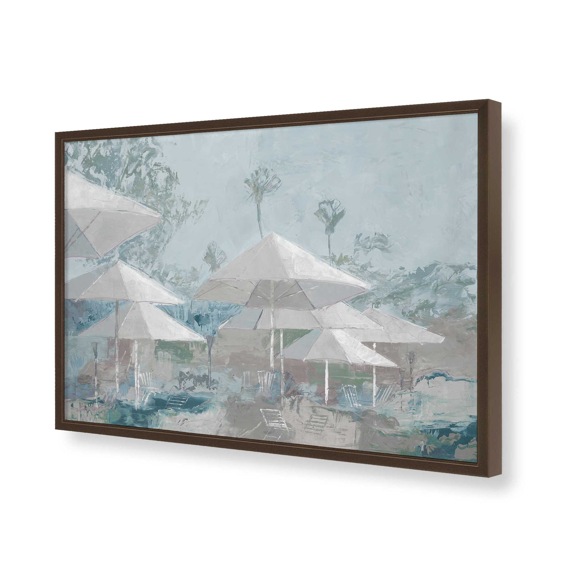 [Color:Brown], Picture of art in a Brown frame of the corner