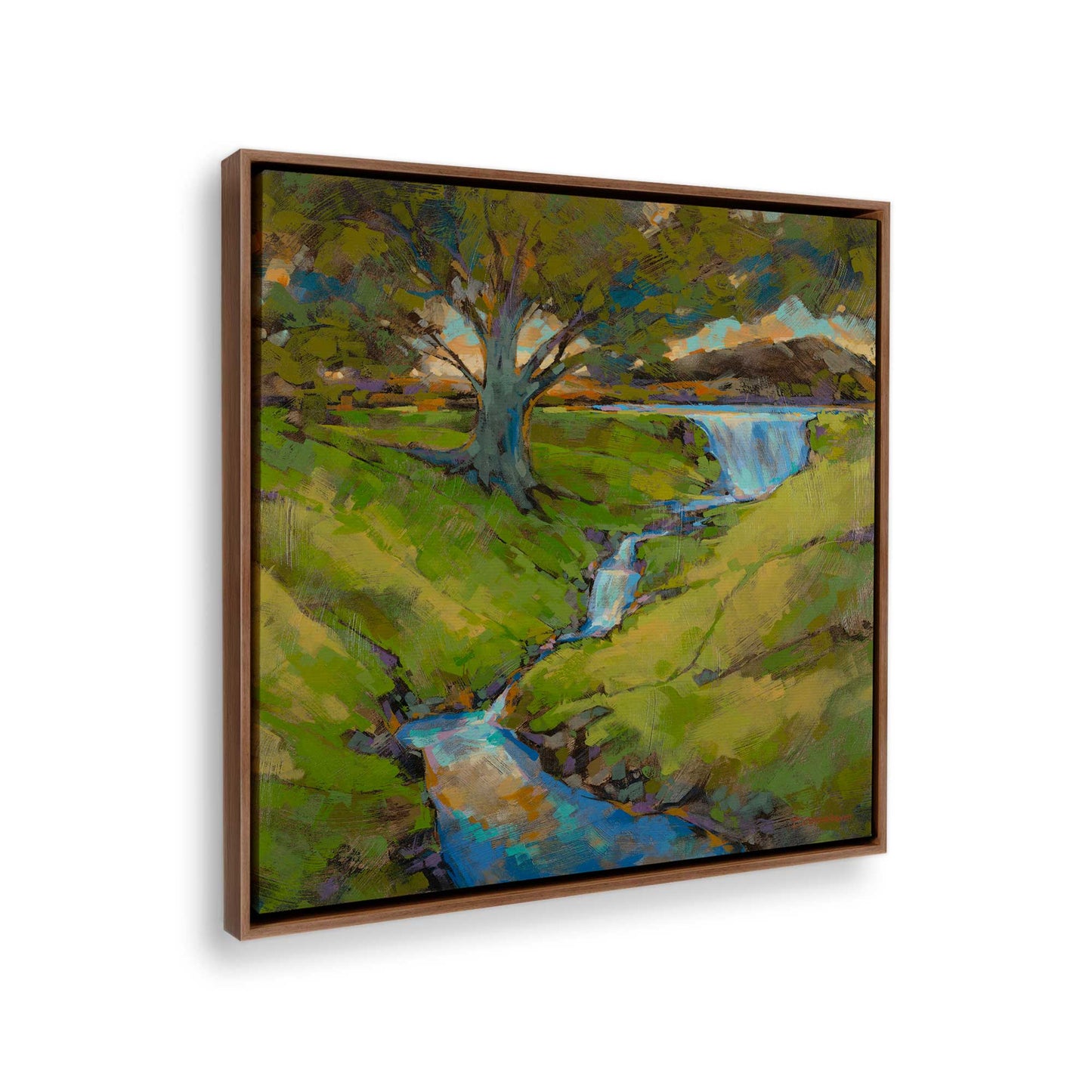 [Color:Walnut], Picture of the corner of the art