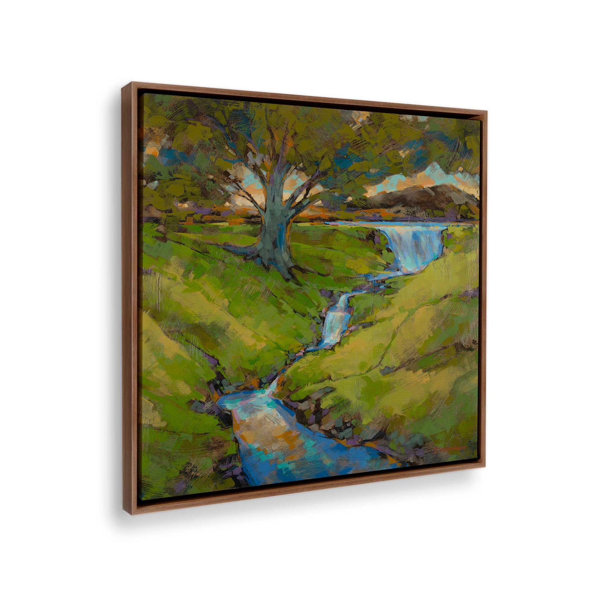 [Color:Walnut], Picture of the corner of the art