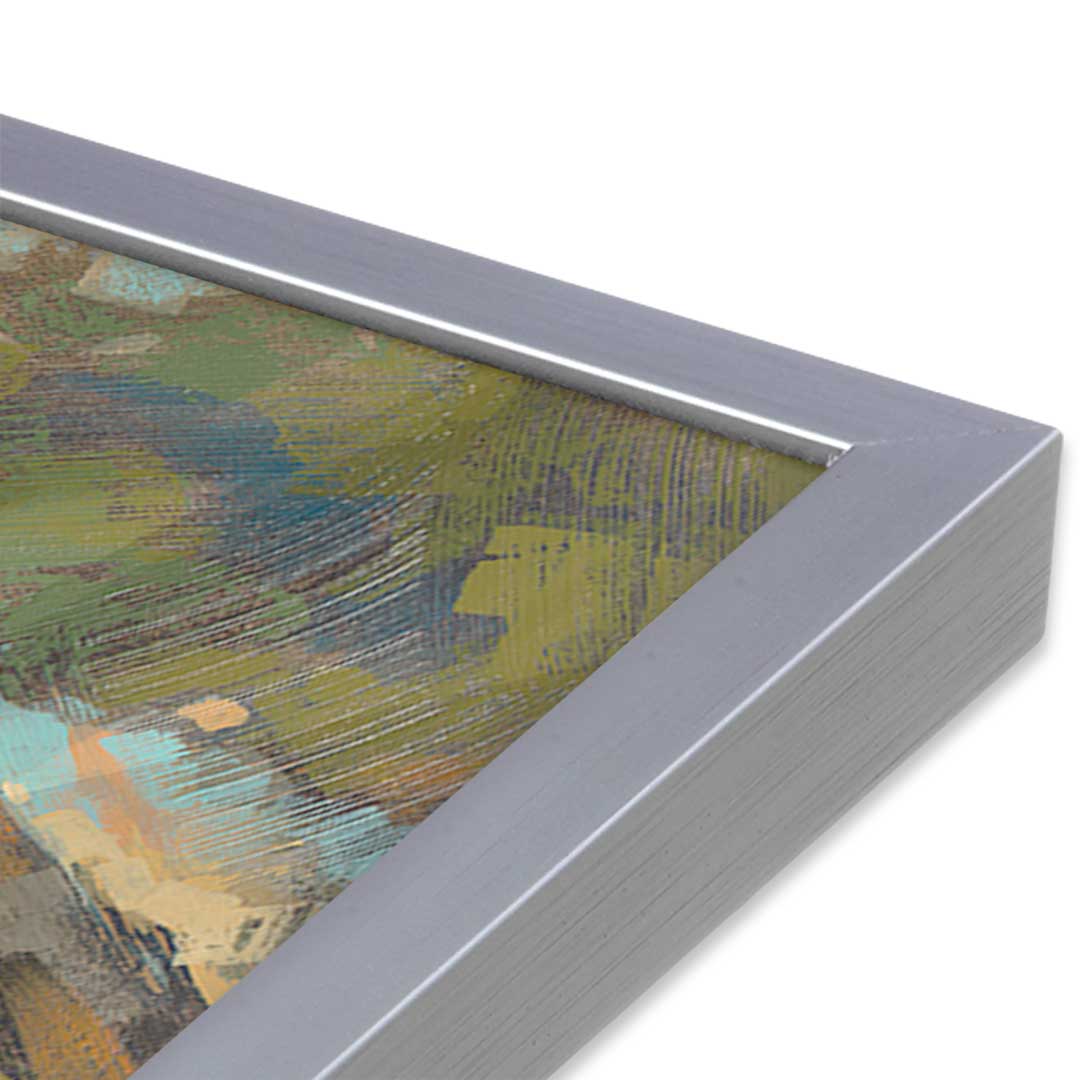 [Color:Polished Chrome], Picture of art in a Polished Chrome frame at an angle