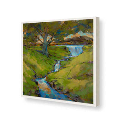 [Color:Opaque White], Picture of art in a Opaque White frame of the corner