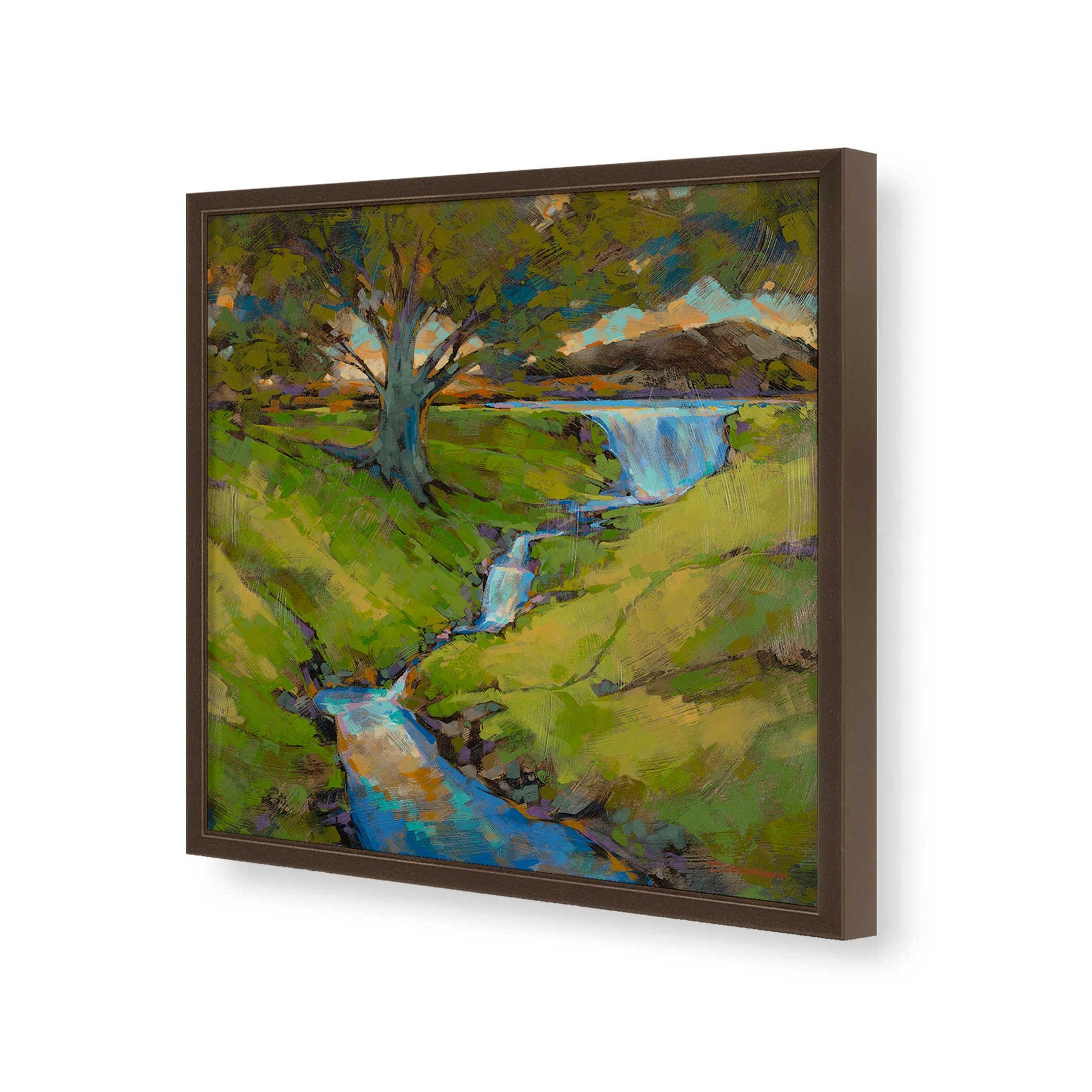 [Color:Espresso], Picture of art in a Espresso frame of the corner
