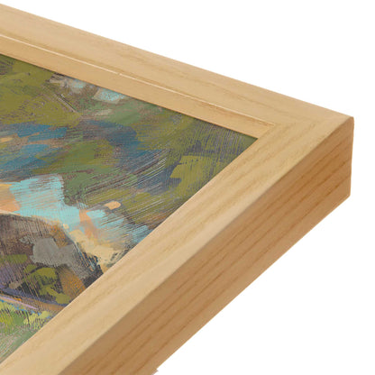 [Color:American Maple], Picture of art in a American Maple frame at an angle