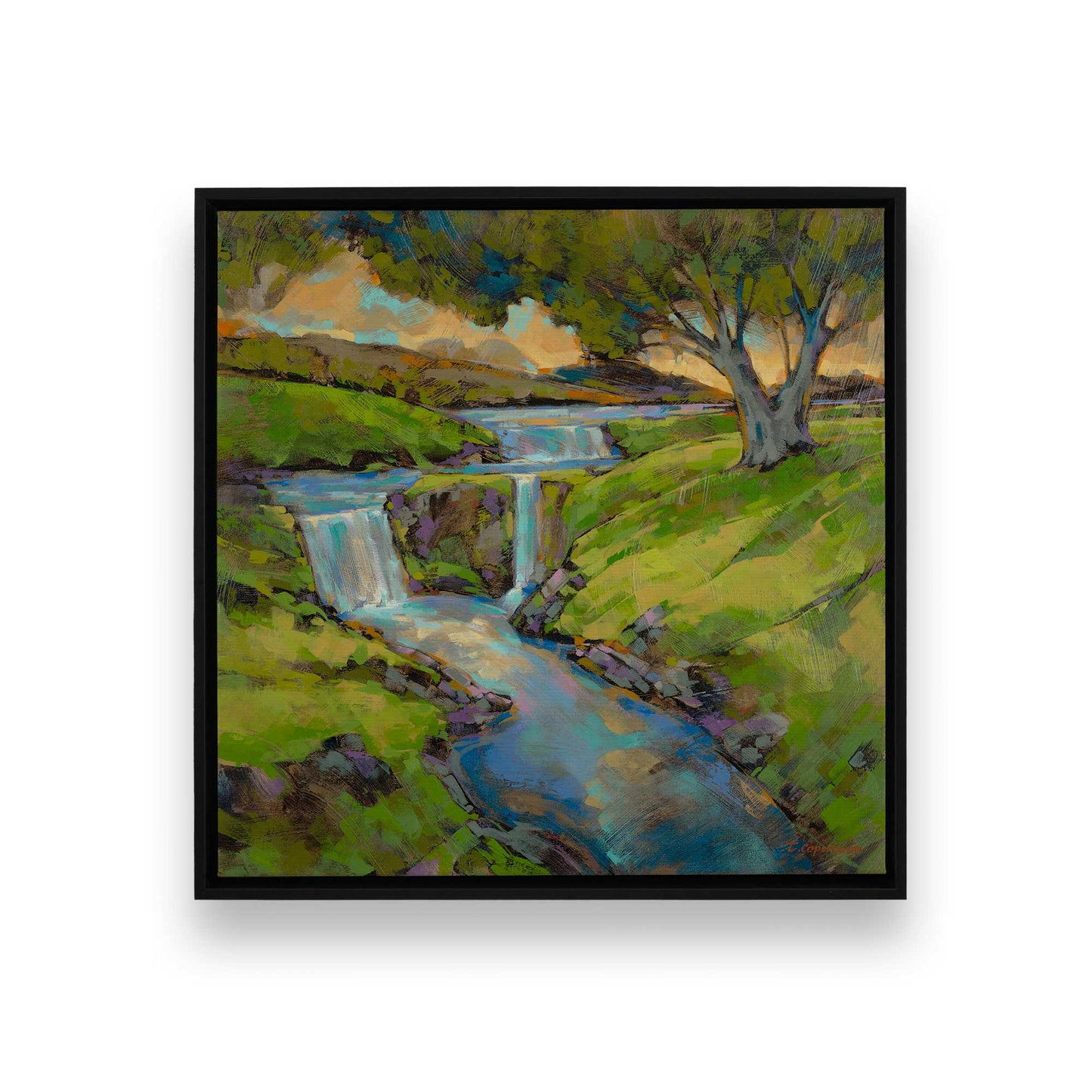 [Color:Satin Black], Picture of art in a Satin Black frame
