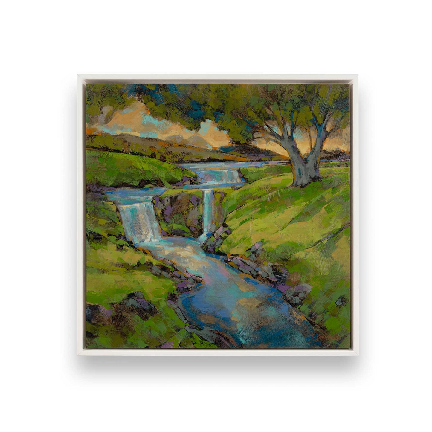 [Color:Opaque White], Picture of art in a White frame