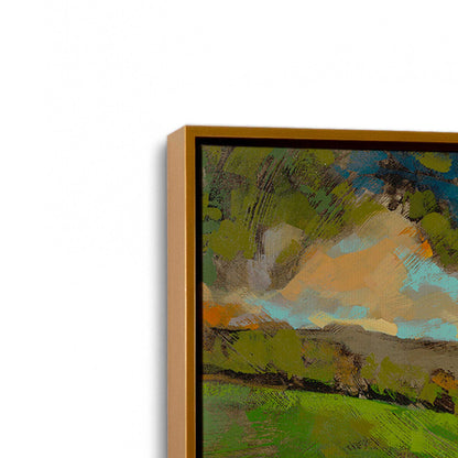 [Color:Polished Gold], Picture of art in a Polished Gold frame at an angle