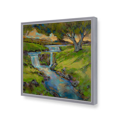 [Color:Polished Chrome], Picture of art in a Polished Chrome frame of the corner