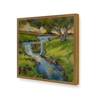 [Color:Polished Gold], Picture of art in a Polished Gold frame of the corner