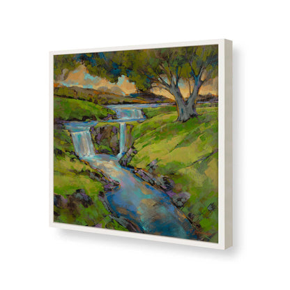 [Color:Opaque White], Picture of art in a Opaque White frame of the corner