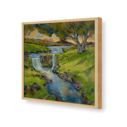 [Color:American Maple], Picture of art in a American Maple frame of the corner