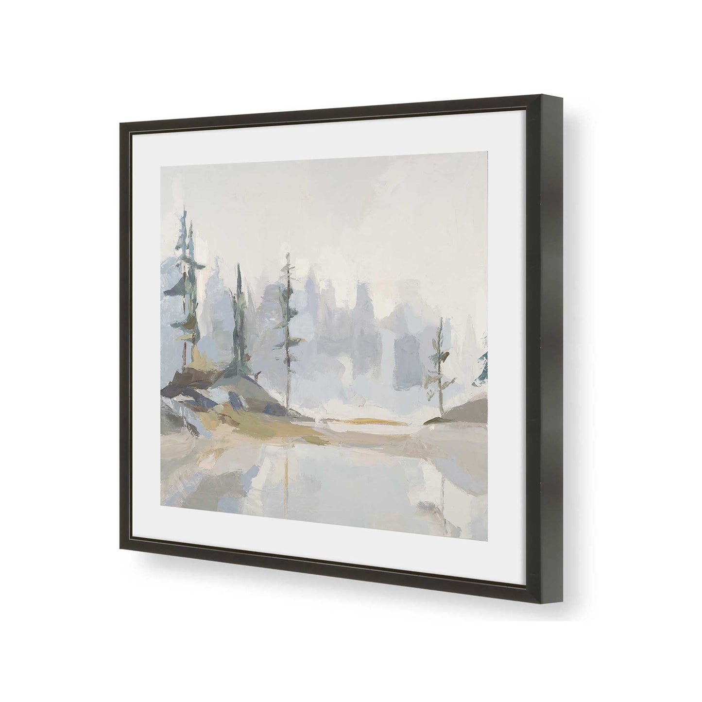 [Color:Satin Black], Picture of art in a Satin Black frame of the corner