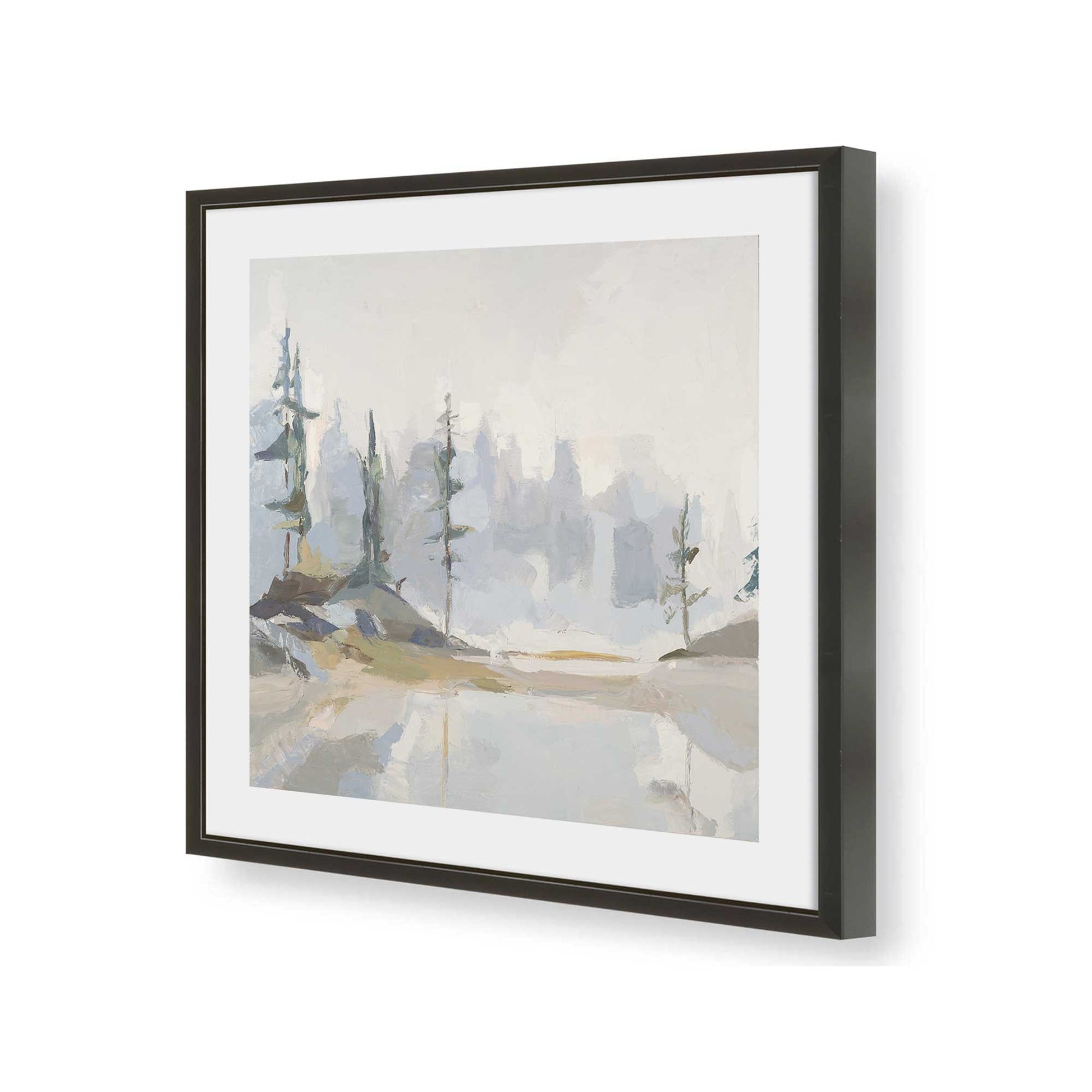 [Color:Satin Black], Picture of art in a Satin Black frame of the corner