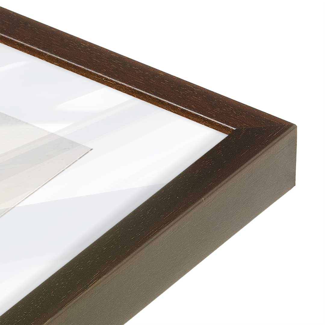[Color:Espresso], Picture of art in a Espresso frame at an angle
